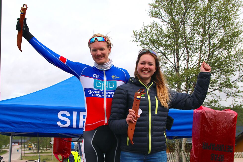 Dan Erik Hansen fra Varanger SK og Karianne Kanebog fra Harstad CK tok hver sin sammenlagtseier.
 Foto: Aslak Ballari