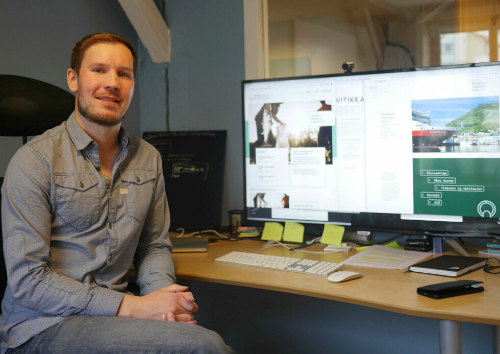Tommy Gamst Vitikka leder et web-firma i fin utvikling. I fjor fikk man også to konserner som kunder.
 Foto: Geir Johansen