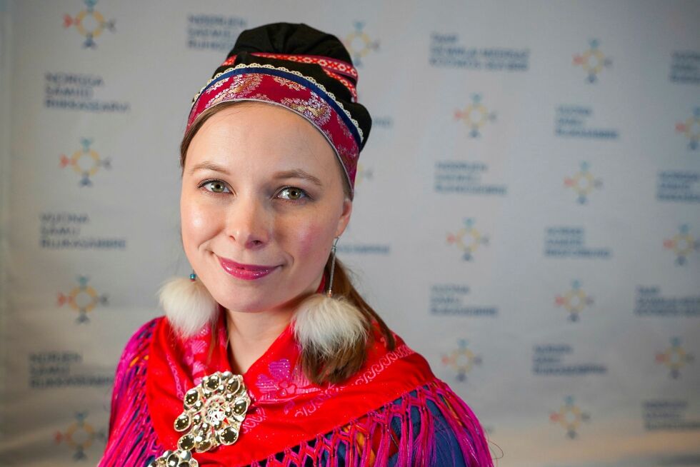 San­dra Már­já West, and­re­kan­di­dat for NSR til Same­tings­valg­et i Gái­si valg­krets.
 Foto: NSR