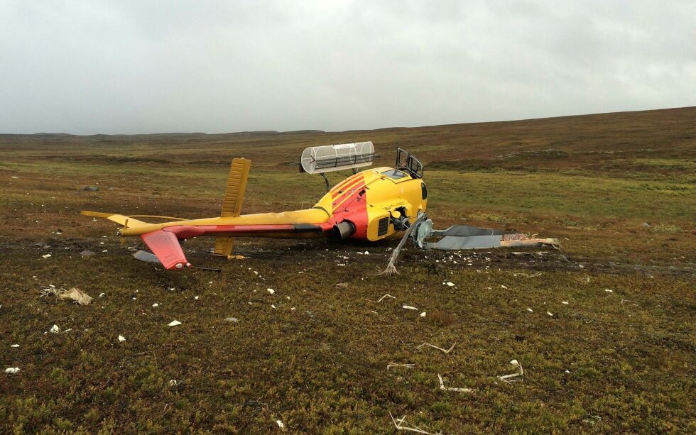 He­li­kop­ter­ulyk­ken skjed­de på Lak­se­fjord­vid­da i sep­tem­ber 2017.
Foto: Far­tøy­sje­fen