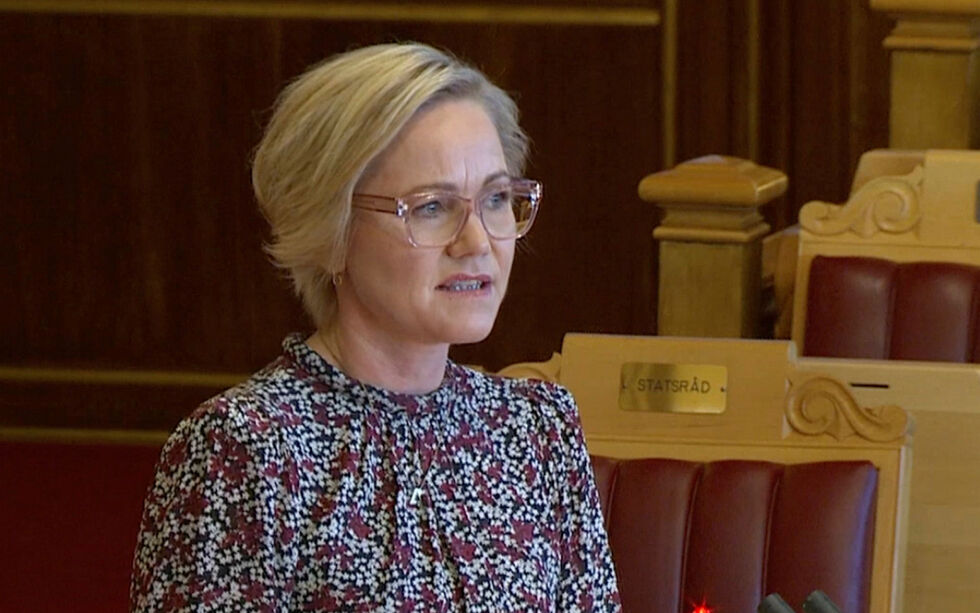 – Det vil fortsatt være behov for å gjøre endringer slik at man fremover kan ivareta både kvalitet og nærhet til helsetjenester, sa helse- og omsorgsminister Ingvild Kjerkol (Ap) om utfordringene for Helse Nord.
 Foto: Skjermbilde, Stortinget