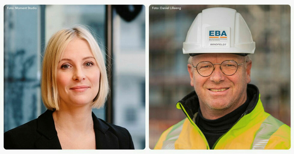 Sig­rid Ina Simon­sen, NHO Arktis, og Stein Wind­feldt i EBA Nord-Nor­ge
 Foto: Presse