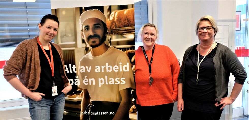 De kan se tilbake på en vellykket digital jobbmesse, Katrine Bertheussen (til venstre), Tone Persen og Hege Katrine Furuseth.
Foto: Bjørn Hildonen