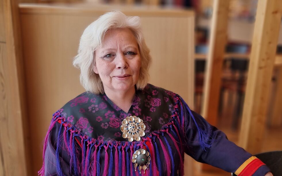 Vibeke Larsen er Nordkalottfolkets leder og sametingspresidentkandidat. Hun er innvalgt fra Vesthavet valgkrets, hvor hun er listetopp også i 2025-valget.
 Foto: Steinar Solaas
