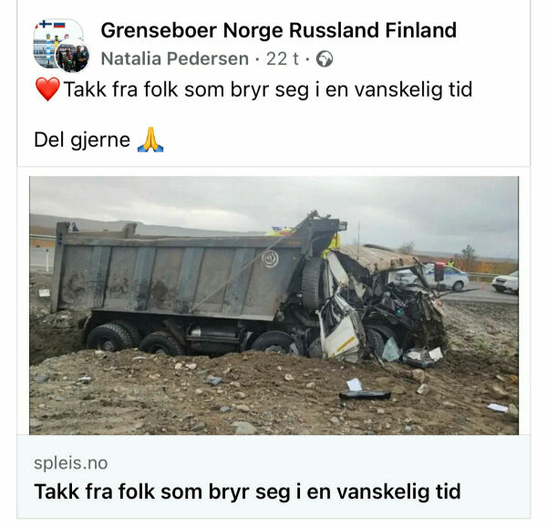 Natalia støtter hardt skadet bussjåfør med Spleis-aksjon