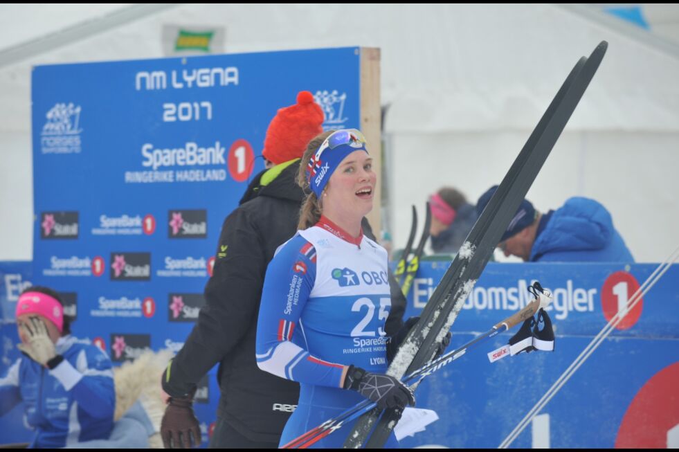 Ine Løvlien fra Kirkenes, endte på en 30. plass på åpningsdistansen i NM på ski torsdag.
 Foto: Erik Brenli
