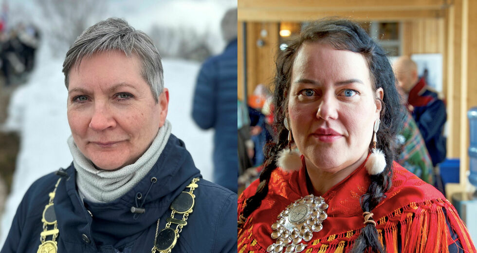 Lena Norum Bergeng (Ap) og sametingspresident Silje Karine Muotka (NSR).
 Foto: Hallgeir Henriksen og Steinar