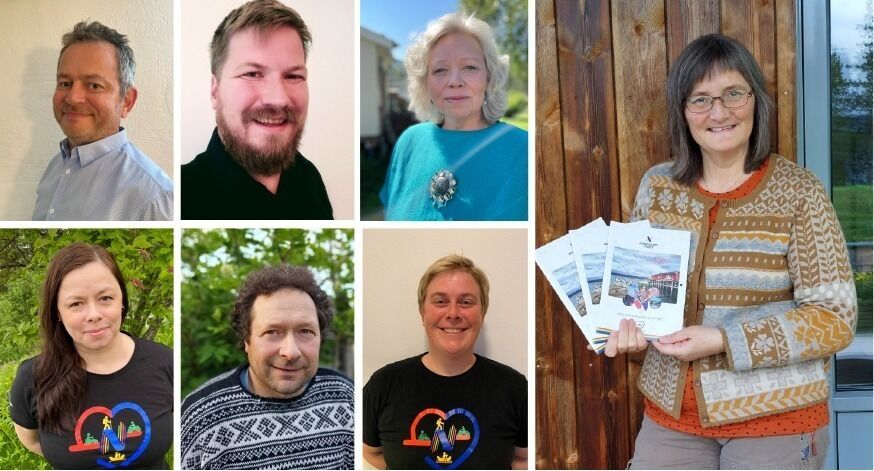 1.kandidater for Nordkalottfolket i sametingsvalget: Ulf Tore Jo­han­sen – Sør-Nor­ge valg­krets, Daniel Fjell­vang Kåven – Sør­sam­isk valg­krets, Vi­be­ke Larsen – Vest­hav­et valg­krets, Syl­vi Pe­der­sen Vat­ne – Gaisi valg­krets, Øy­vind Lind­bäck – Ávjovár­re valg­krets Ing­vild Hal­vor­sen – Øst­re valg­krets og Toril Bakken Kåven -  Nordre Valgkrets
 Foto: Presse