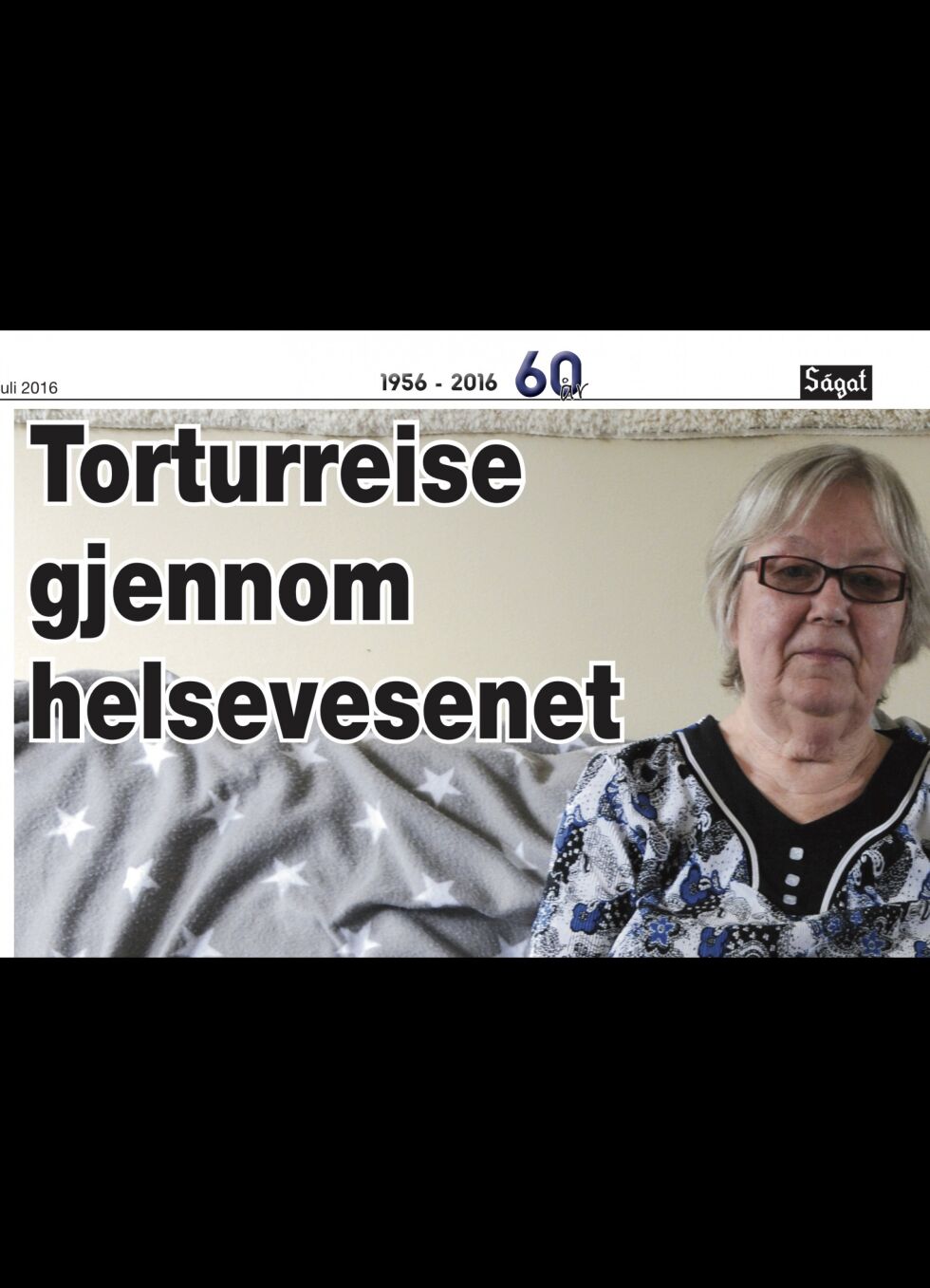 Møtet med Karasjok kommunes helsevesen ble en torturopplevelse for Dina Maurstad (71). Fylkesmannen krever dokumentasjon for kommunes helsedrift.
 Foto: Faksimile av Ságat lørdag 23. juli