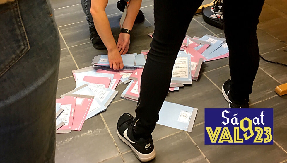 Stemmesedlene skal fortrinnsvis ligge i urna frem til valgstyret bryter seglet og starter opptellinga.
 Foto: Rita Heitmann