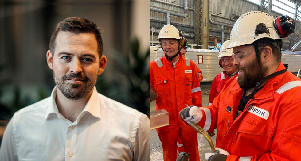 Torbjørn Vereide, Ap og Richard Sto­re­vik, le­der av Fel­les­for­bun­det avd. 5
 Foto: Presse