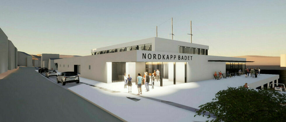 Tegning av Nordkappbadet