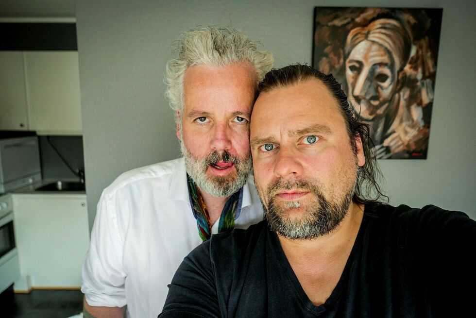 Siste selvportrett av Ari og Per, 18. august 2019.
 Foto: Per Heimly