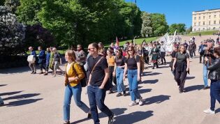 Fosen-demo utenfor slottet