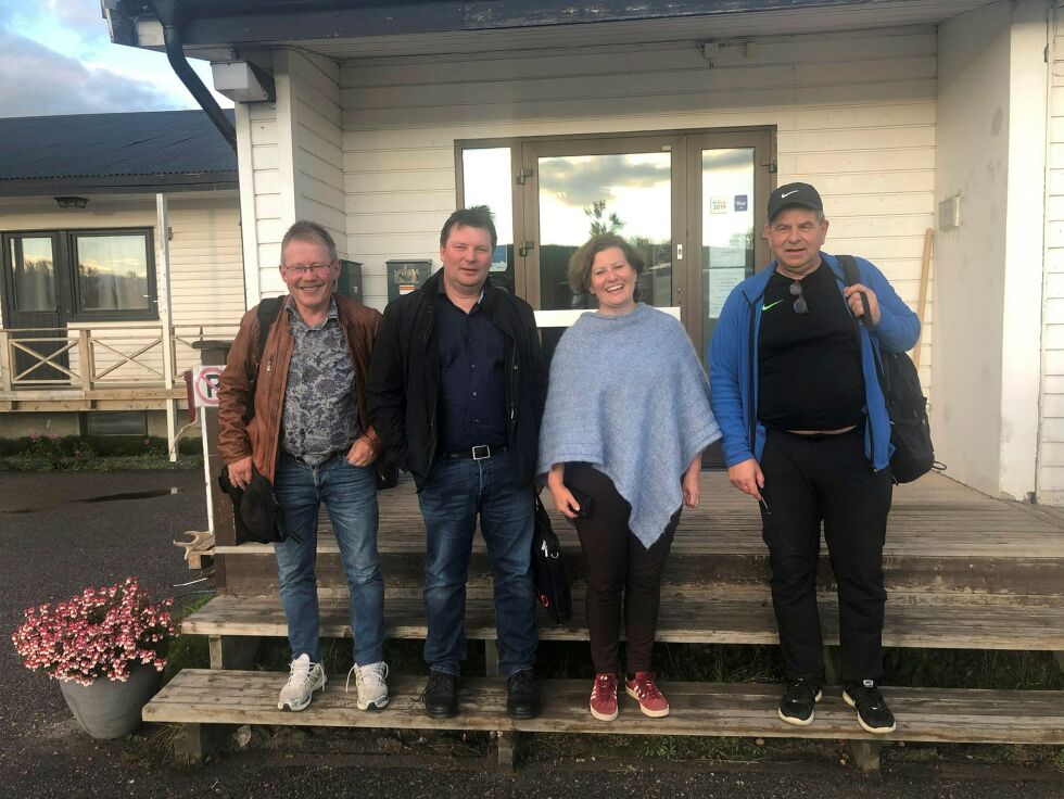 Direktør Hans Erik Varsi i TF, Rune Aslaksen fra Laksebreveierne i Tanavassdraget, Tana-ordfører Helga Pedersen og TFs nestleder Benn Larsen er kampklare før den kommende rettssaken. Kommunen har støttet den med 200.000 kroner.
ALLE FOTO: Birgitte Wisur Olsen