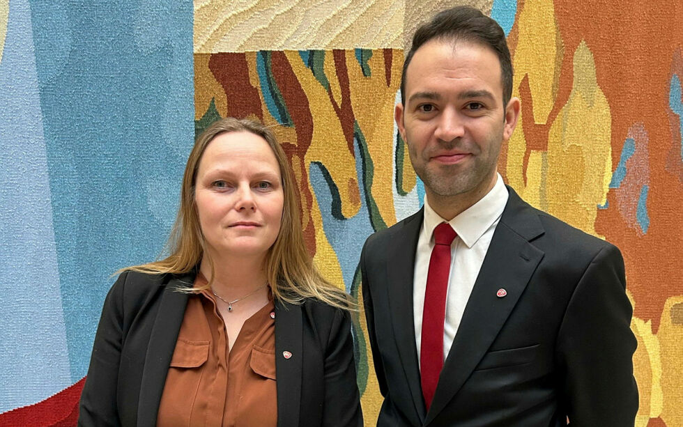 Stortingsrepresentantene Linda Merkesdal og Mani Hussaini, Ap
 Foto: Presse