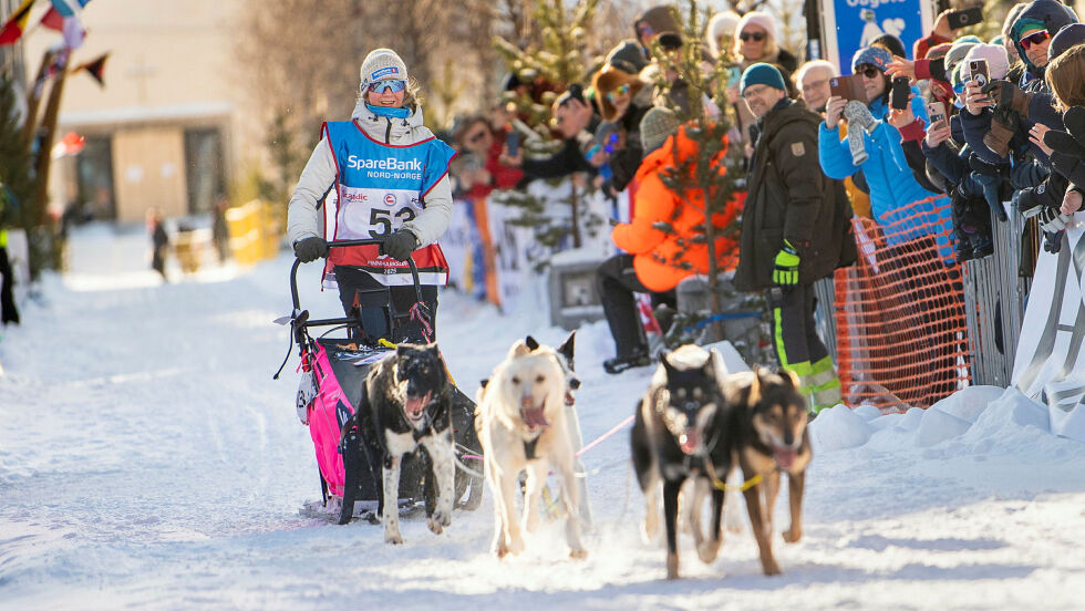 Elisabeth Kristensen kjørte inn til sin tredje seier i Finnmarksløpet junior.
 Foto: Cecilie Bergan Stuedal