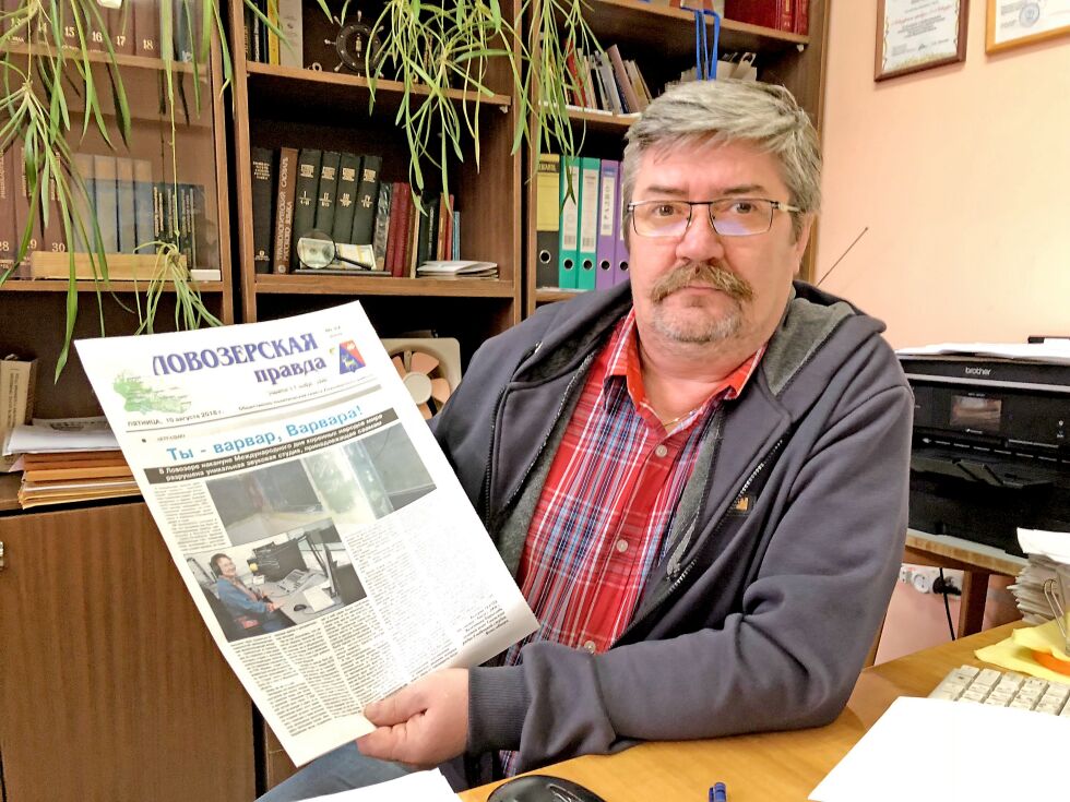 Sjefredaktør Valerij Tkatsjev beskriver at de små kontakter over landegrensene er blitt borte.
 Foto: Birgitte Wisur Olsen