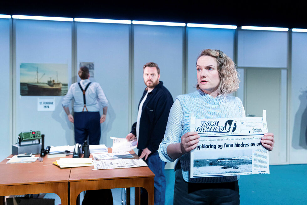 Forestillingen hadde premiere på Festspillene i Nord-Norge 2021 og var et samarbeid med Hålogaland teater, Nordland Teater, Festspillene i Nord-Norge og Vokal Nord. (Pressebilde)
 Foto: Marius Fiskum