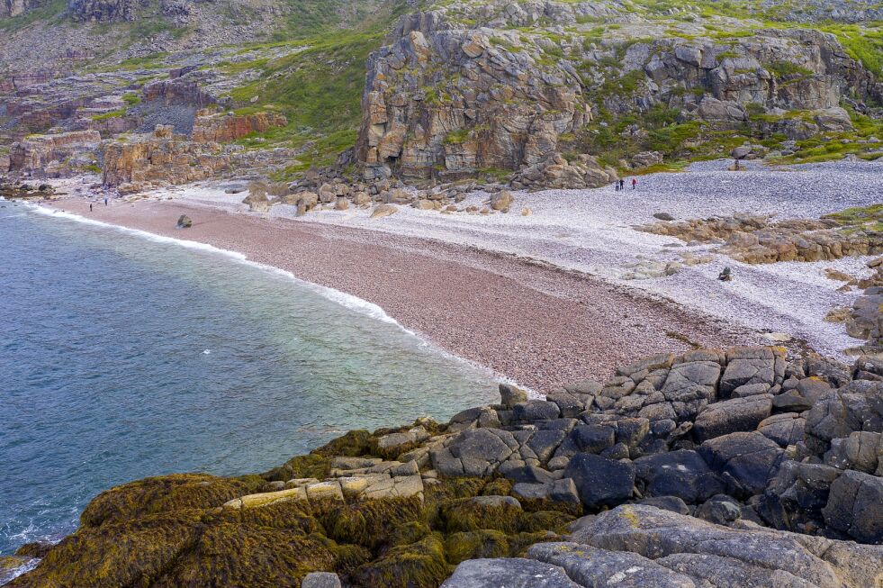 Rullesteinfjæra, en vakker og populær plass.
 Foto: Frank Ingilæ