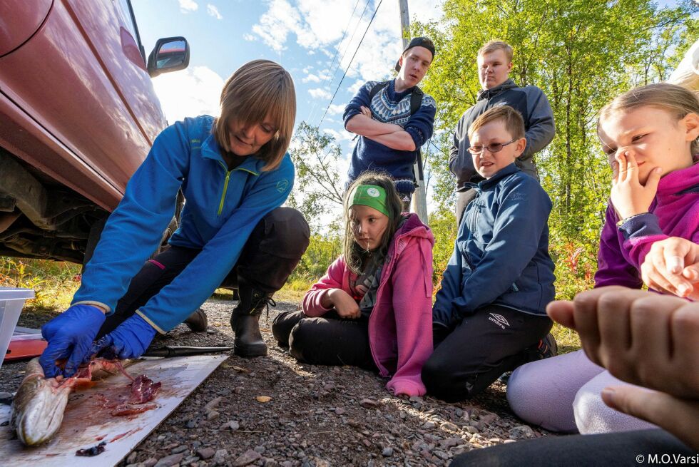 Marianne Dahlem fra Tana videregående skole har null problemer med å få ungenes fulle oppmerksomhet.
ALLE FOTO: M. O. Varsi