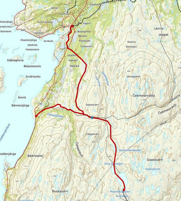 Stenger to skuterløyper sør for Børselv