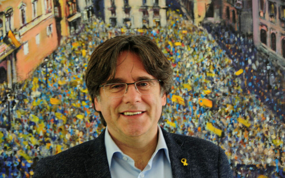 Catalonias lovlig valgte president Carles Puigdemont ble tvunget til landflyktighet av Spania. Nå åpner EU-domstolen for å definere katalanere som en truet nasjonal minoritet.
 Foto: Stein Torger Svala