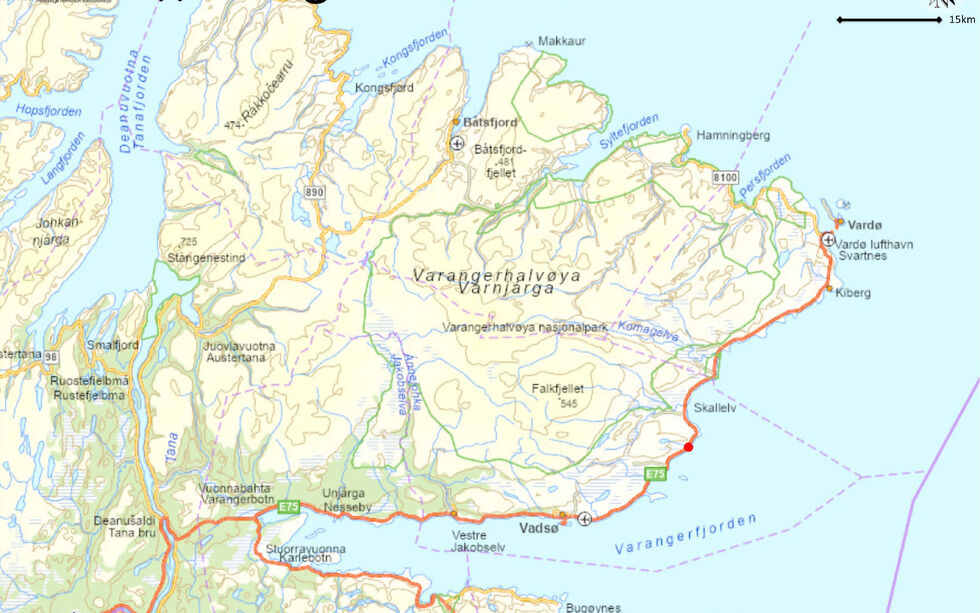 Ulykken skjedde ved Urnes, mellom Vadsø og Vardø.
