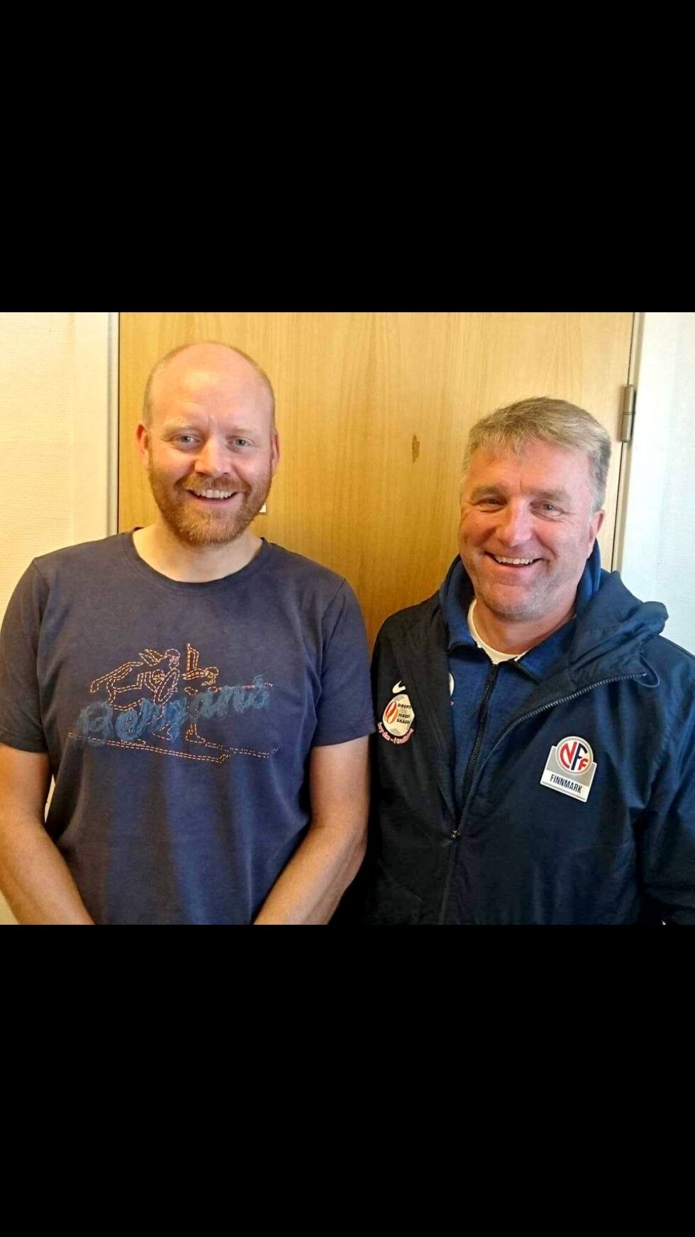 Både Knut Esbensen i Polarstjernen (til venstre) og Paul Erling Andersen i fotballkretsen ser frem til lørdagens KM-sluttspill i Vestre Jakobselv.
 Foto: Privat