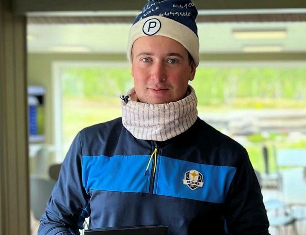Johannes Betsi imponerte med glimrende golf under vanskelig vindforhold, og kunne dra i land seieren i herrenes A-klasse med god margin.
 Foto: Varanger GK
