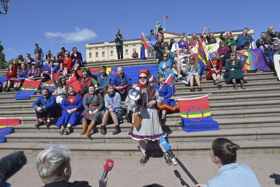 Elle Nystad, NSR-Ns leder er ikke nådig i karakteristikken av statsministeren og energiministeren.
 Foto: Steinar Solaas