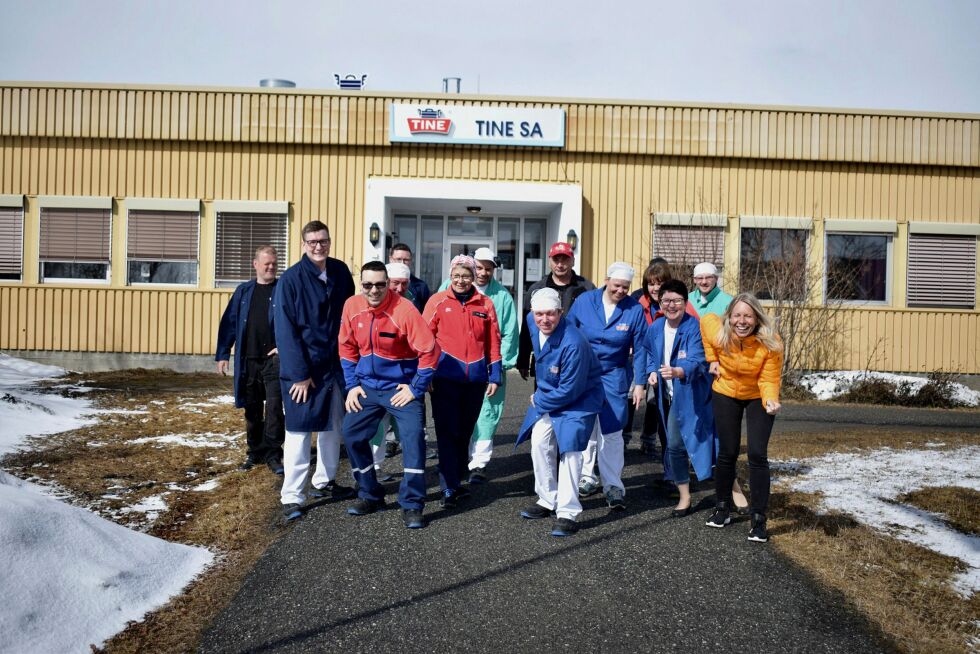De ansatte ved Tine i Tana sprang under mottoet «Tanafortine».
ALLE FOTO: Birgitte Wisur Olsen
