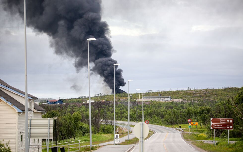 Det oppsto kraftig røykutvikling fra brannstedet.
 Foto: Ságat-tipser