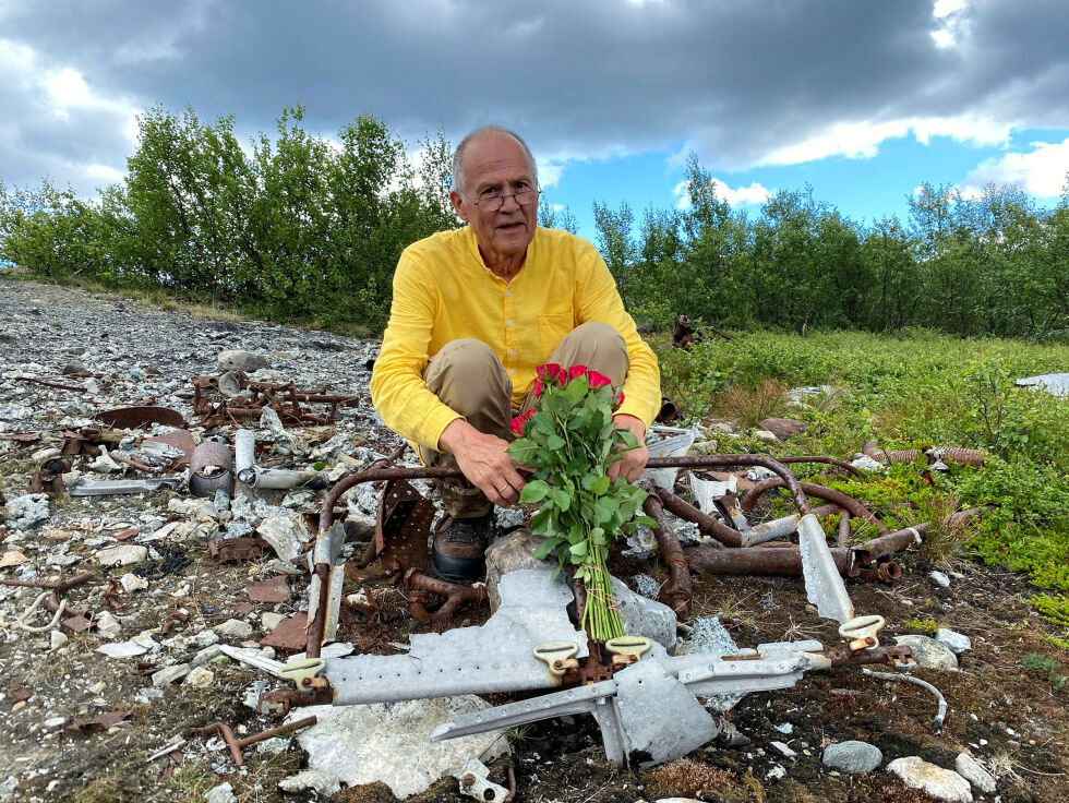 Tyskeren Helmut Haacke minnes ofrene etter havariet.
 Foto: Roger Albrigtsen