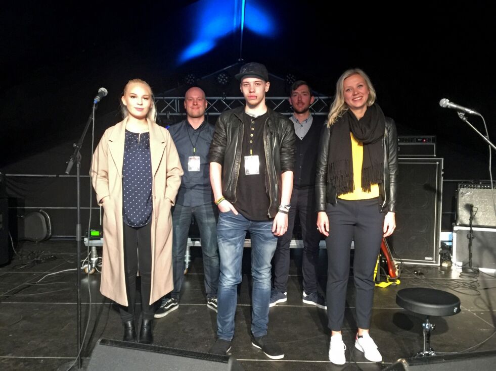 Ungdomskonsertene satte ny rekord og spilte musikk som fikk dansefoten til å svinge. (Fra venstre) Celina Nilsen Hivand, Robin Larsson Framnes og Mathilde Salmi Marjavara.
 Foto: Ken Albert Abrahamsen, festivalsjef