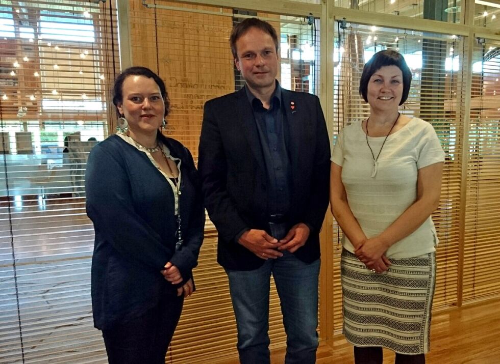 Torsdag møtte ordføreren Silje Karine Muotka og Aili Keskitalo fra Sametinget.
 Foto: Privat