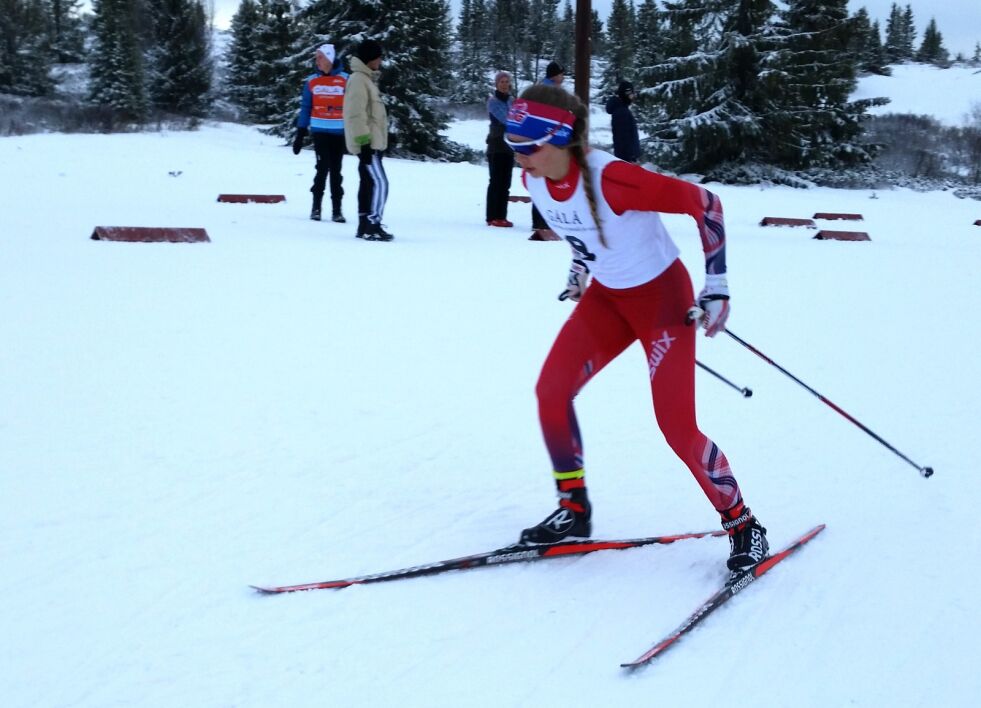 Vibeke Persen fra Forsøk tok sølv på den klassiske fellesstarten under NNM i Alta.
 Foto: Arkiv