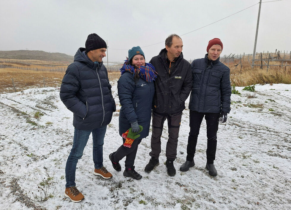Magne Andersen, Silje Karine Muotka, Frode Utsi og Per Olaf Persen kjemper for reindriften.
 Foto: Torbjørn Monsen