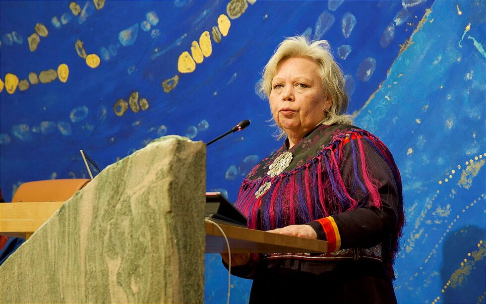 Sametingspresidentkandidat Vibeke Larsen, understreker at  Nordkalottfolket er et ansvarlig parti som selvfølgelig tar imot utredningen når den først er satt i gang.
 Foto: Steinar Solaas