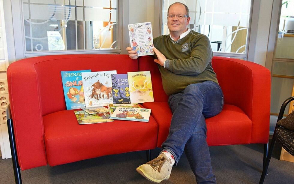 Morten Olsen Haugen ved Trøndelag fylkesbibliotek forteller om bibliotekets unike samarbeid med samiske institusjoner.
 Foto: Privat