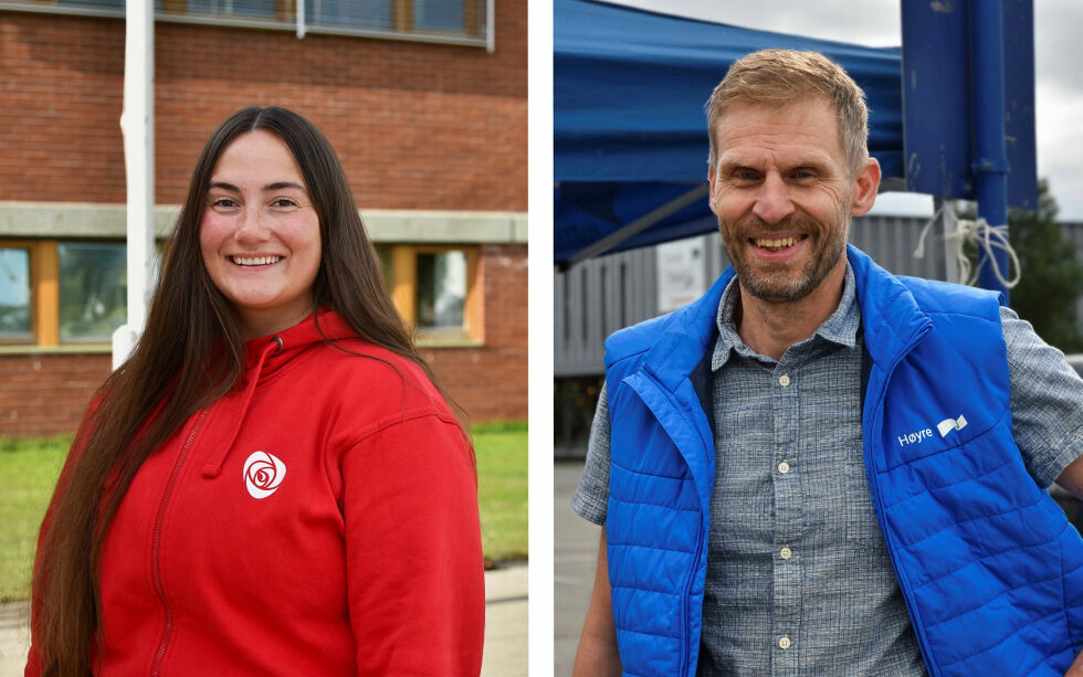 Jo Inge Hesjevik (til høyre) fra Porsanger Høyre blir den nye ordføreren og Mariell Haugli fra Arbeiderpartiet blir ny varaordfører i Porsanger kommune.
 Foto: Sara Olaussen Stensvold