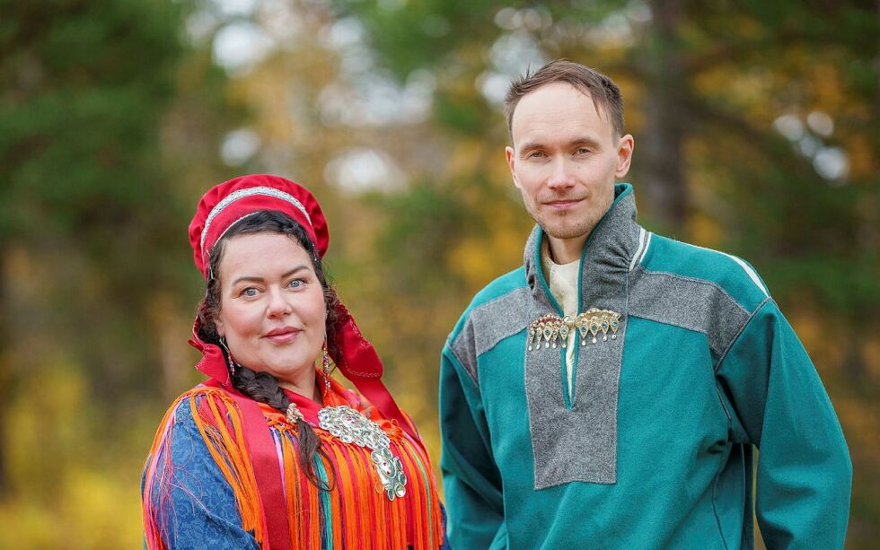 Sametingspresident Silje Karine Muotka og sametingsråd Runar Myrnes Balto.
 Foto: Ørjan Marakatt Berthelsen.