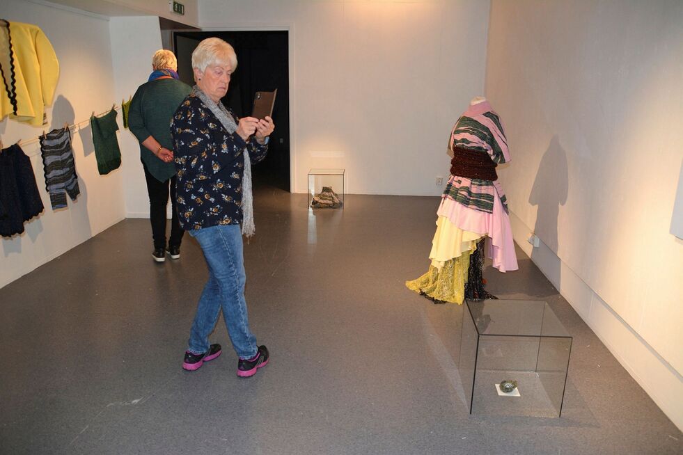 Det var interesse for Den Samiske Halvtimen da den ble vist i Manndalen. Foto: Elin Wersland