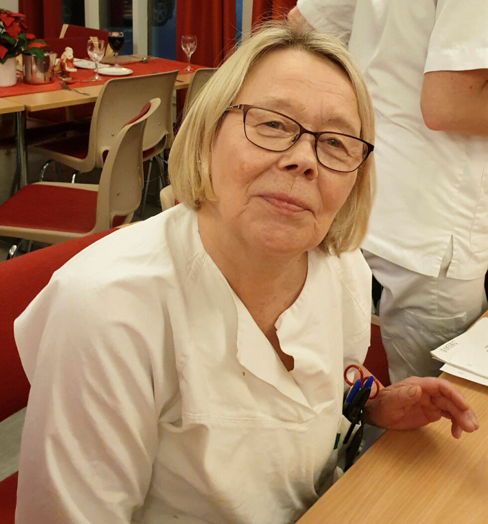 Kjerstin Andersen har vært med på julebord 45 ganger.
 Foto: Asfrid Karlsen