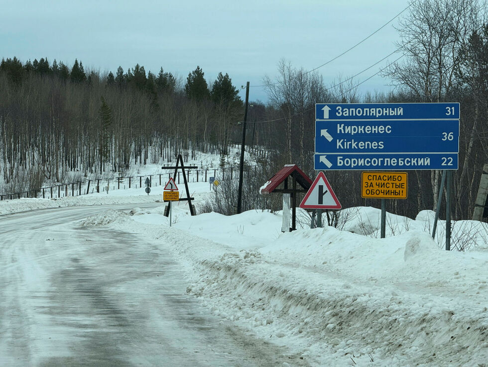 På denne utkjørselen mellom Storskog og Nikel var det stadig fullt før pandemien. I dag brøytes den knapt.
 Foto: Hallgeir Henriksen