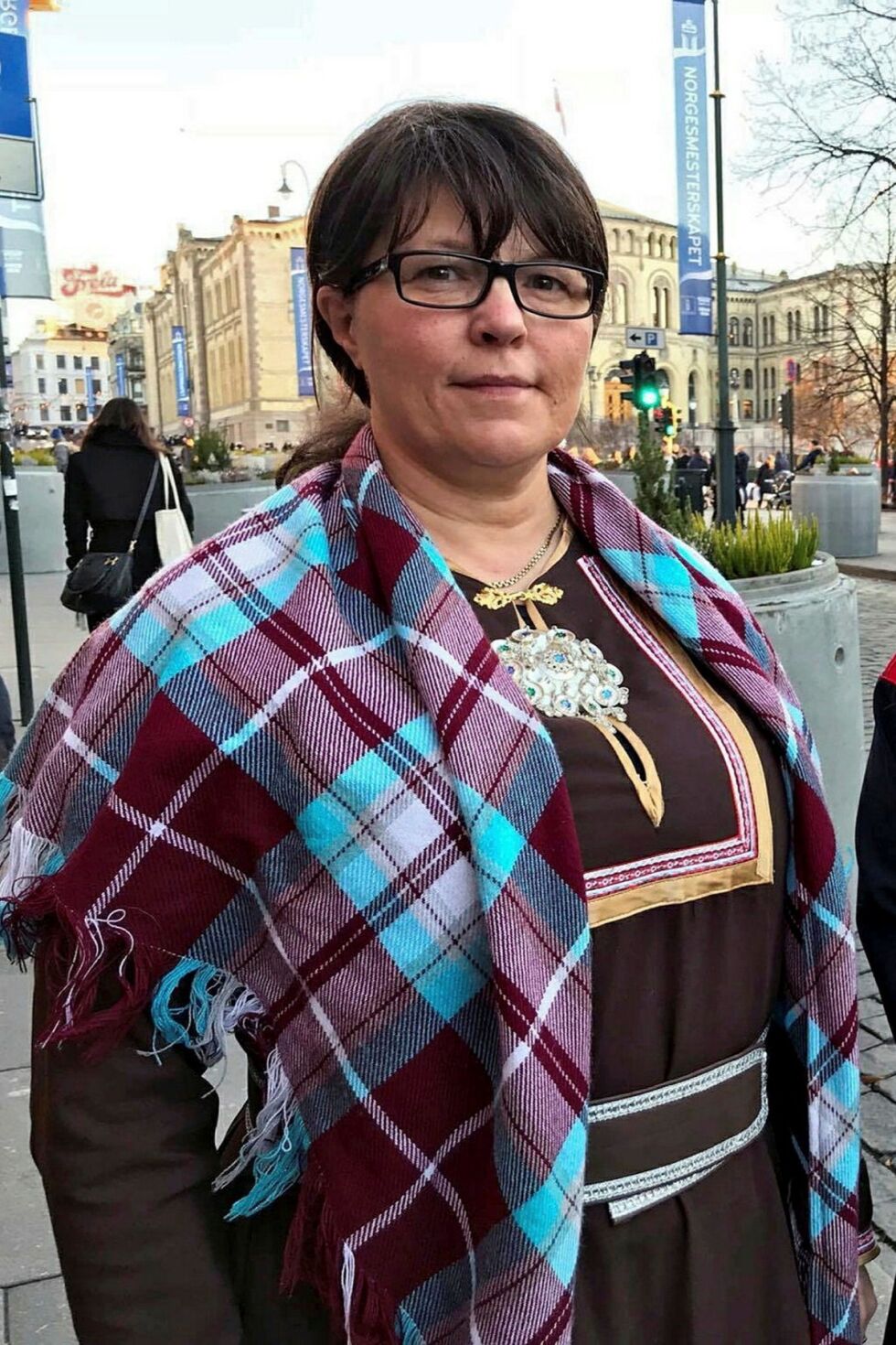 Berit Marie P. E. Eira lanseres fra Kautokeino flyttsamelag som ny leder i NRL.
 Foto: Sametinget
