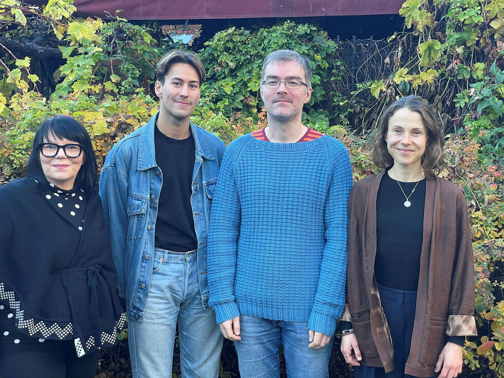 Anne Berit Anti, Ole Henrik Lifjell, Terje Andre Wollmann og Sarakka Gaup er de fire nye samiske stemmene.
 Foto: Hannah Persen