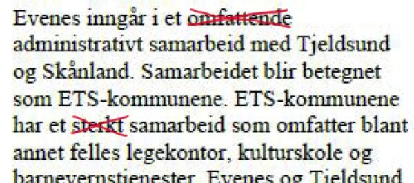 Strøk positive ord om ETS