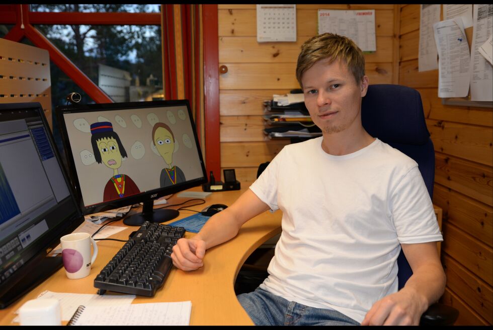 Johnny Andersen i NuorajTV.
 Foto: Steinar Solaas
