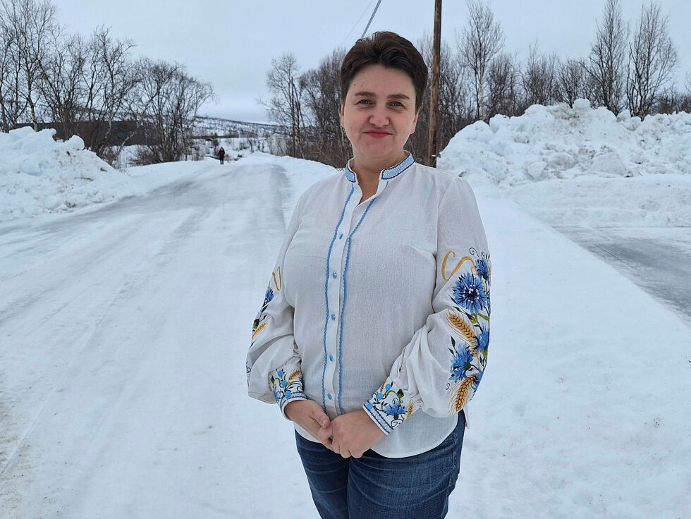 Natalja Vasilivna kom til Tana etter at hun måtte flykte fra krigen i Ukraina.
 Foto: Torbjørn Monsen